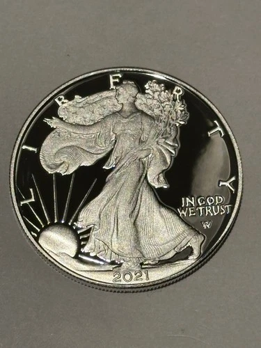 2021-W Proof $1 Type 2 American Silver Eagle Absolutely Perfect Coin