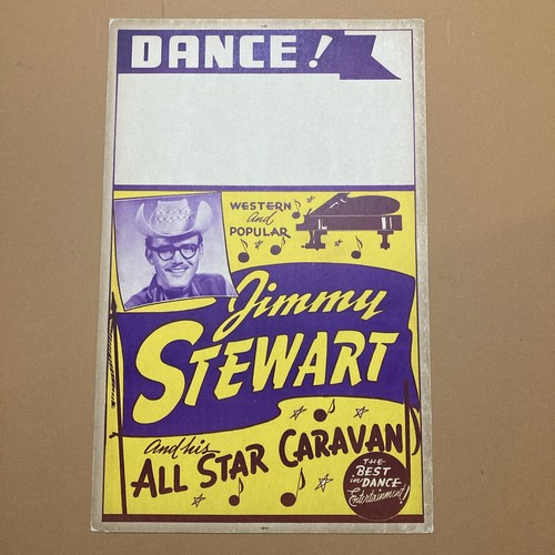 Jimmy Stewart & His All Star Caravan Poster Rockabilly Western Country - Picture 2 of 8