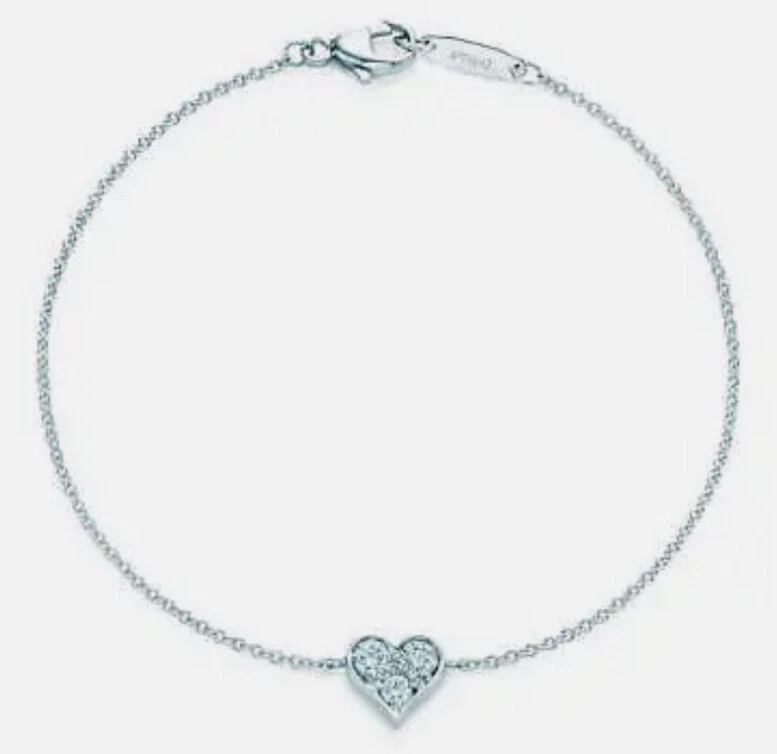 Tiffany diamond heart bracelet deals
