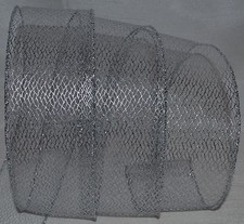 Wired Ribbon Sheer Holiday Silver Metallic Mesh 2.5" Christmas Wreath Gift Bow