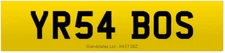 YR PRIVATE NUMBER PLATE YR54 BOS CHERISHED REGISTRATION BOSS DVLA REG PLATE