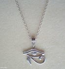 Eye of Horus Eye of Ra Wedjat Protective Egypt God Amulet Pendant 21" Necklace