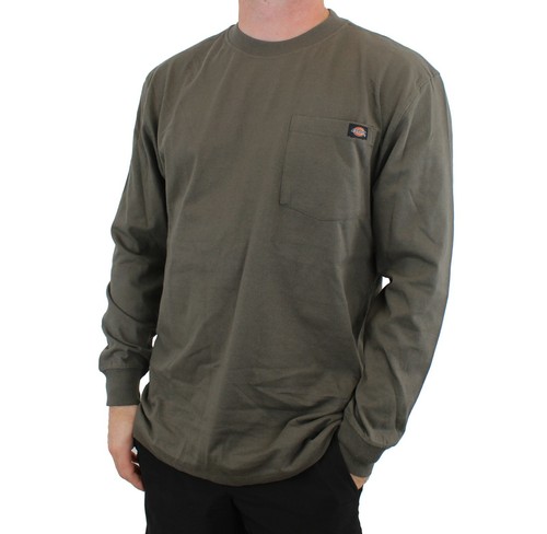 Dickies' Men's T-Shirt Crew Neck Long Sleeve Heavyweight Jersey with Pocket - Picture 5 of 19