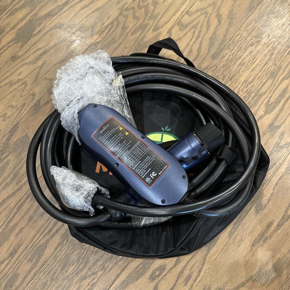 MUSTART Level 2 Portable EV Charger (40 Amp, 240 Volt, Cable), Electric