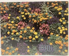 Merrigold Press Puzzle 500 pc Flower Garden Chartres France 14"x18" NEW & Sealed