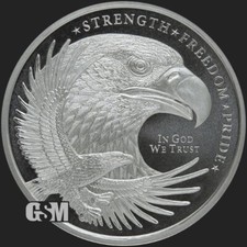 1/2 oz .999 Fine Solid Silver - GSM Double Eagle Uncirculated Round - IN STOCK!! 107.90 per troy oz