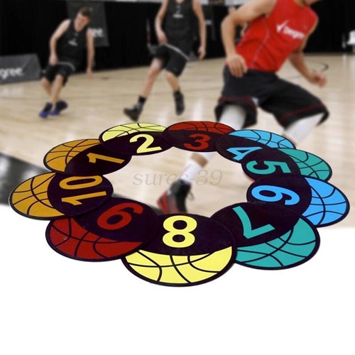 10pcs Numbered Floor Spot Markers Training Mark for Basketball Outdoor Indoor - Picture 13 of 14