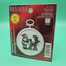 NEW Janlynn Designs for the Needle Cross Stitch Kit Santa & Friend #1143-29 NEW