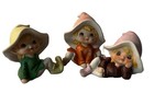 Vintage Homco Garden Pixie Elf Fairies Ceramic Figurines 5213 Set of 3