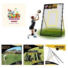 Adjustable Volleyball Rebounder Net 7x4 ft &ndash; Training Equipment with Angle Cu...