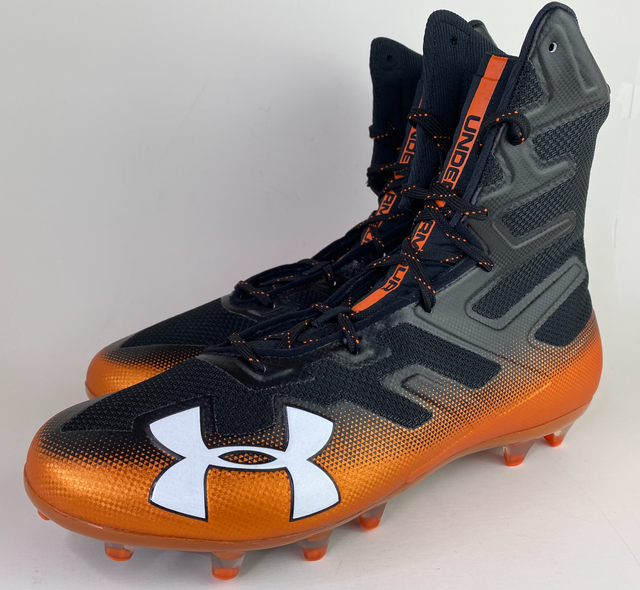 Under Armour UA Highlight MC 3 High Top Football Cleats Sz 12 Orange 3000177 011 | eBay
