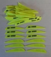 100- AAE Hybrid 26 2.7" YELLOW Vanes arizona archery equipment arrow fletching  