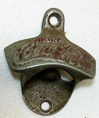 Vintage Coca Cola Starr X Brown Wall Mount Cast Iron Bottle Opener #55