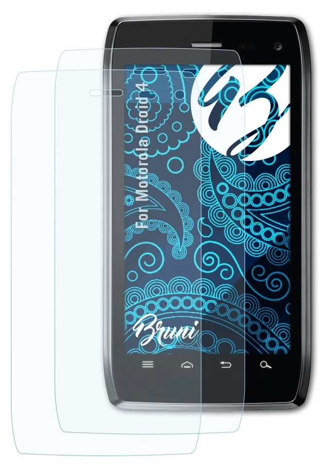 Bruni 2x Écran protecteur pour Motorola Droid 4 Protecteur d'écran - Photo 3/4