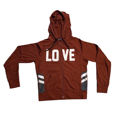Roma Concept by Rosee Hoodie Womens Medium Brown Long Sleeve Full Zip Jacket