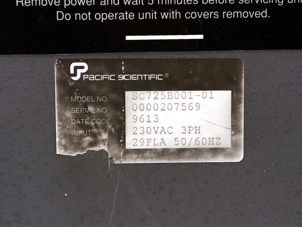 Pacific Scientific Motion & Control Division SCC720 Servo SC725B001-01 - Image 3 of 3