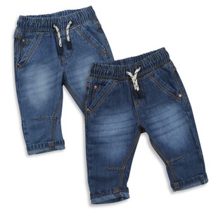 Baby-Boys-Jeans-Denim-Trousers-Elasticated-Waist-Two-Colours-3-6M-to-18-24M