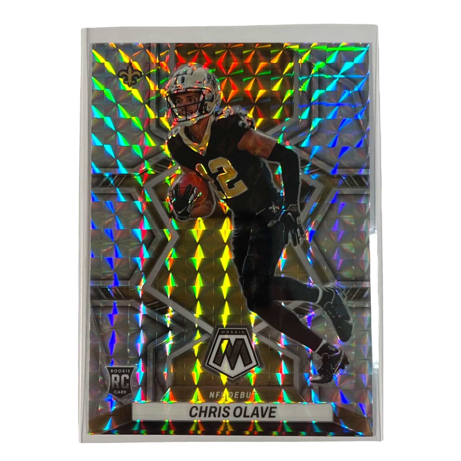 Chris Olave 2022 Panini Mosaic Silver Prizm Debut RC #277 New Orleans Saints