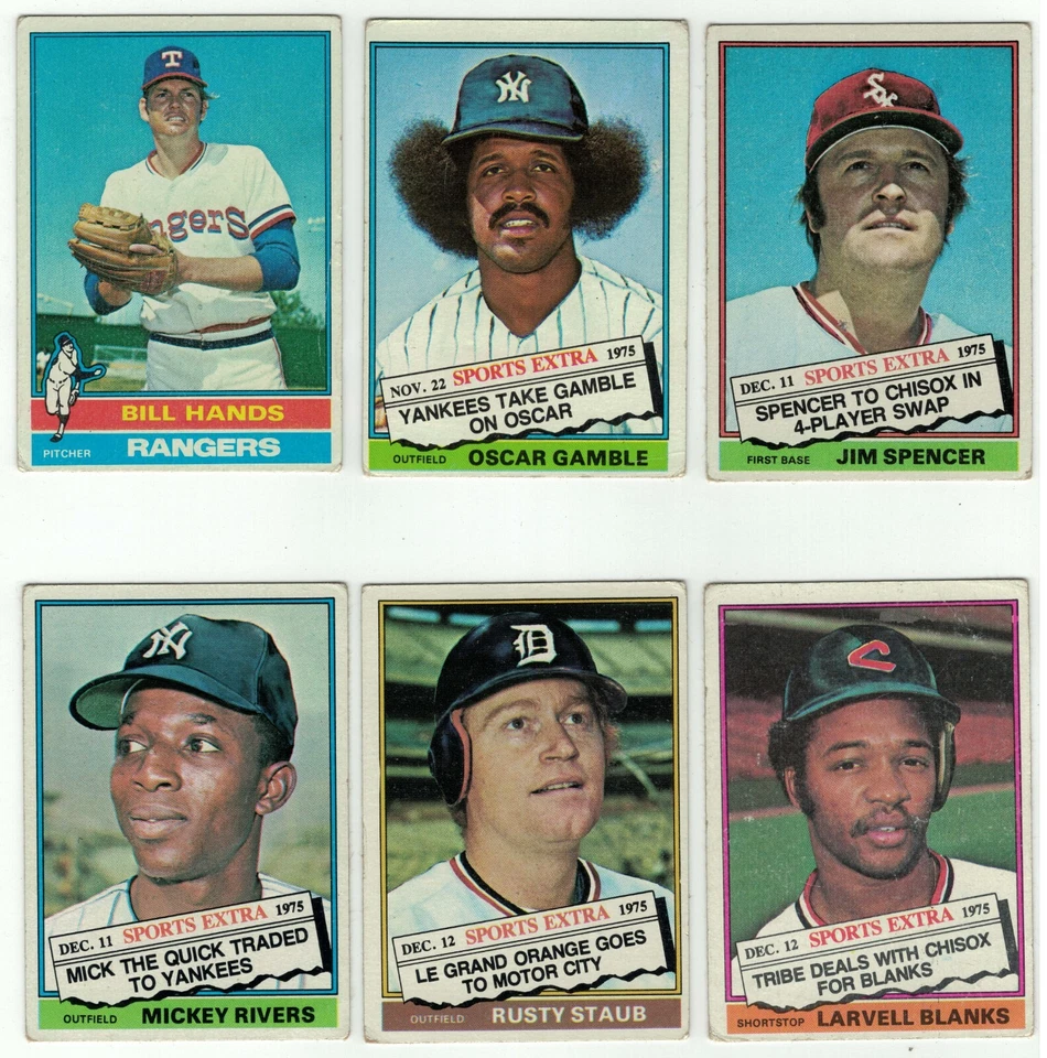 Vintage 1976 Baseball Trading Card Lot of 66 Rangers Sports Extra Royals  - Image 2 of 4