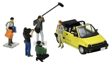 TOMYTEC Geocolle 64 1/64 # Car Snap 11b TV Crew  (painted, partially assembled) 