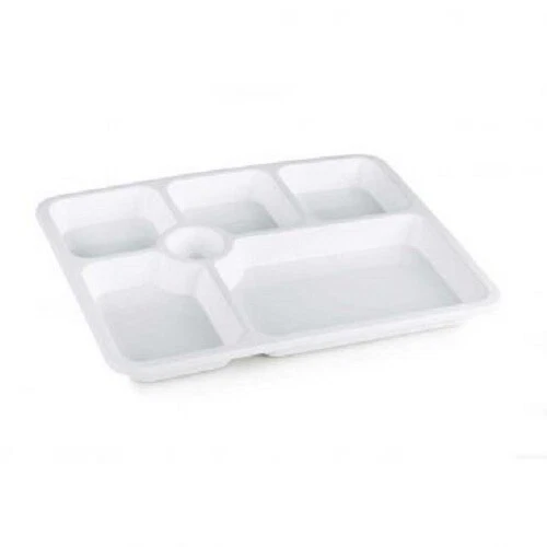 Bhojan Thali / Stack Thali Set of 3 with FREE Melamine Spoons 5 in 1 compartment - Image 3 of 4