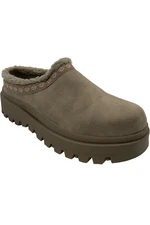 Skechers Shindigs Clogs with Faux Sherpa Lining Comfy Hour Taupe