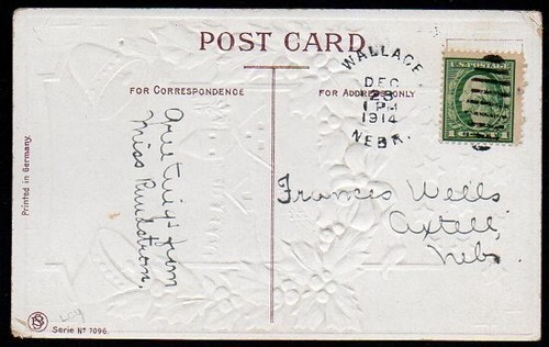 1914 rimless Wallace Nebr to Axtell cover