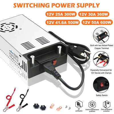 AC 110V To DC 12V 25A-50A 300A-600W  Industrial Transformer Switch Power Supply