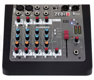 Allen & Heath ZEDi-8 Hybrid Mixer, Mischpult für 4 Instrumente bzw. 4 Stimmen