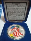 2000 1 OUNCE COLORIZED AMERICAN EAGLE $1 .999 FINE SILVER FIRST YEAR ISSUE