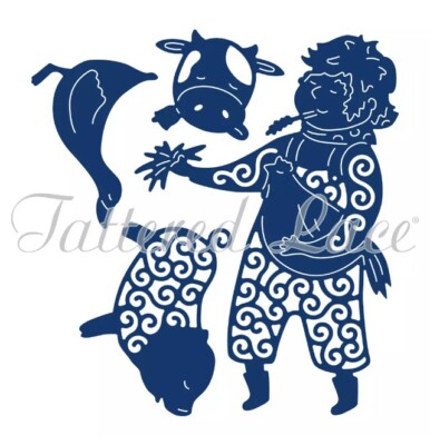 Tattered Lace 4-teiliges Set Old MacDonald Farm + Schwein Kuh Ente D932 Metallstanzen 394