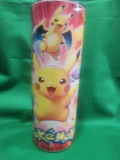 Pokemo'n !!!! 20 .OZ STAINLESS STEEL TUMBLER CUP +GIFT BOX/STRAW/LID