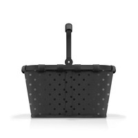 Reisenthel Einkaufskorb Carrybag Frame Glossy Dots Black BK7076 22L Schwarz