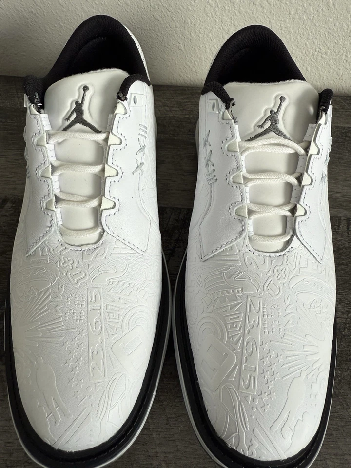 Nuevos zapatos de golf Nike Jordan ADG 5 RAROS - platino puro (FQ7874-102) talla 7,5 Foto 2 de 4