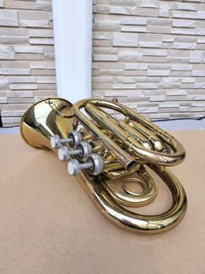 Jupiter SPT-416 Pocket Trumpet Bb SPT416 Silver Plated for Parts