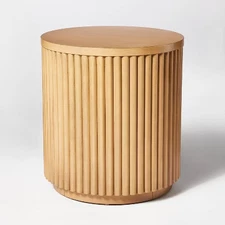 Dowel Fully Assembled Accent Table Natural - Threshold designed with Studio