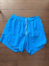 Lululemon Men's Fast & Free Shorts, Size S, Blue, 5-inch Inseam