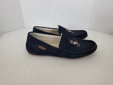 Polo Ralph Lauren Collins Bear Moc Suede Slippers Skiing Polo Bear Navy Blue 13