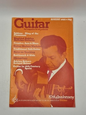 Guitar Magazine August 1982 Sabicas Adrian Belew Siegfried Kobliza Djangology