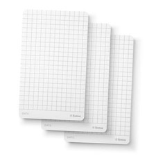 Graph Grid 3x5 Notepad Refills 120gsm Paper 3 Pack Pad Refills Graph White