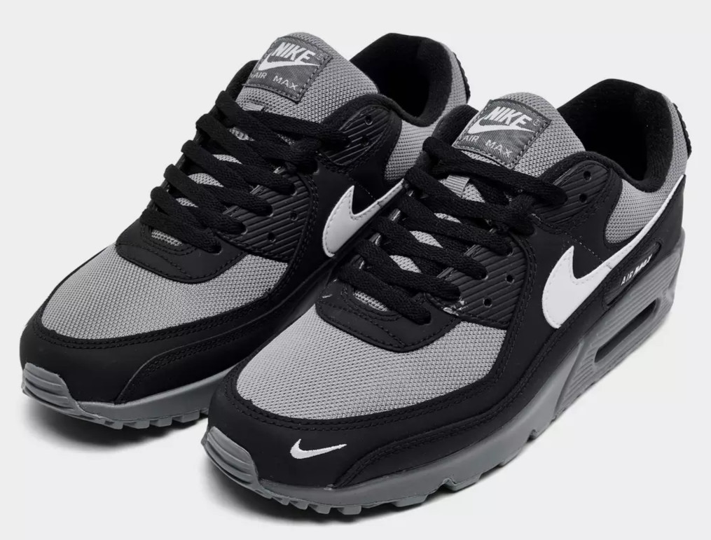 NEW Nike AIR MAX 90 Men's Casual Shoes BLACK SMOKE GREY PHOTON US Sizes 7-14 NIB thumbnail 2