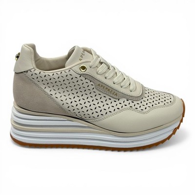 APEPAZZA SPORT Damen Schuhe Sneaker Keilabsatz Echtleder bequem