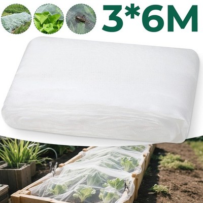 3X6m Gartennetz Gemüse-Schutznetz Weiß Engmaschig Faltbar Stark Für Kulturschutz
