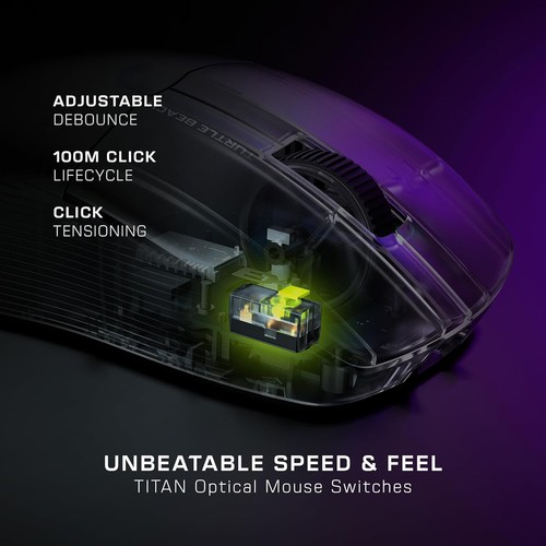 Turtle Beach Pure Air - Ultra-Light Wireless Ergonomic RGB Gaming Mouse, 26K DPI - Picture 9 of 10