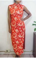 Vintage Golden Dragon Oriental Dress