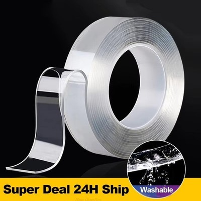 Doppelseitiges NANO Klebeband Tape beidseitig Extra Stark Wasserfest Bad Küche