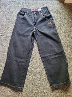 JNCO jeans 32W x 30L Never worn Y2K era Joker print made in Mexico Dark Gray