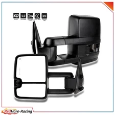 L&R Mirrors For 99-02 Chevrolet GMC Black Signal Power Heated Clearance Light