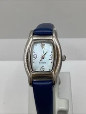 Womens Silver Tone Rectangle Quartz Fashion Watch New Battery!