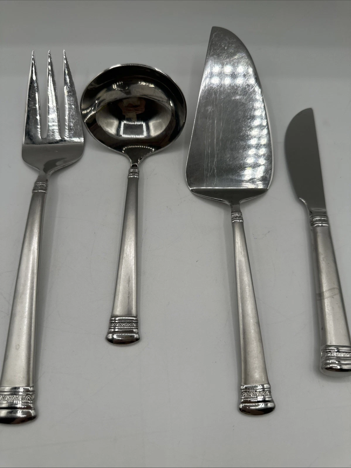 Waterford CARINA MATTE 4 Piece Serving Set Korea 18/10 Stainless Flatware